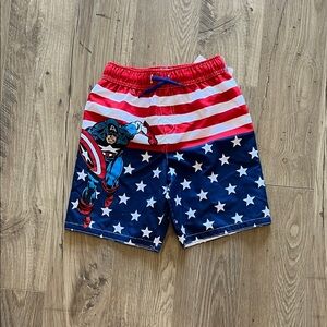 Marvel Captain America Star-Spangled Kids Swim Shorts